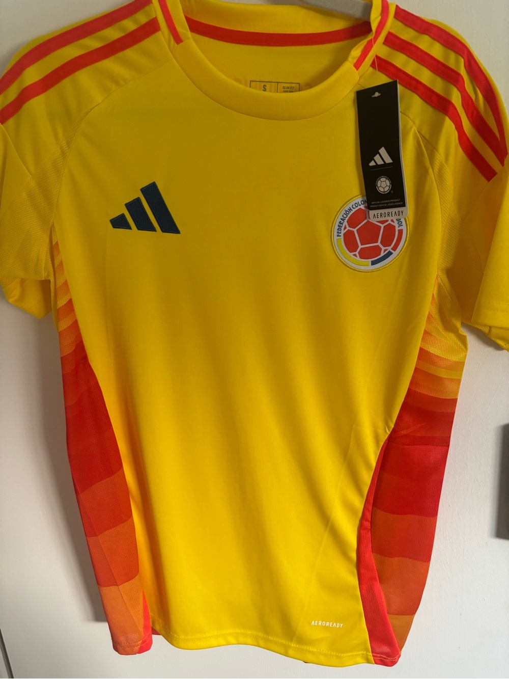 AAAdidas Kids' Yellow Colombia Football Jersey
